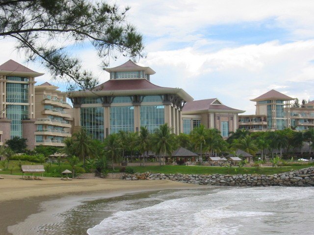 A view of the Empire Hotel from the beach