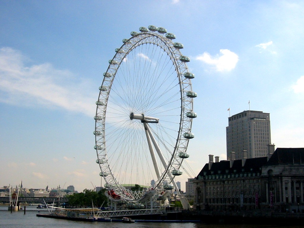 The British Airways Eye as seen from Westminster Bridge