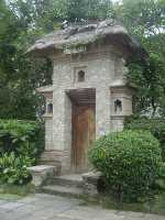 The entrance to Murni's is through traditional Balinese doors
