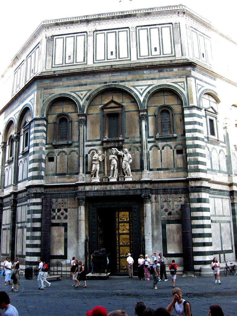 The east entrance to the Baptistry