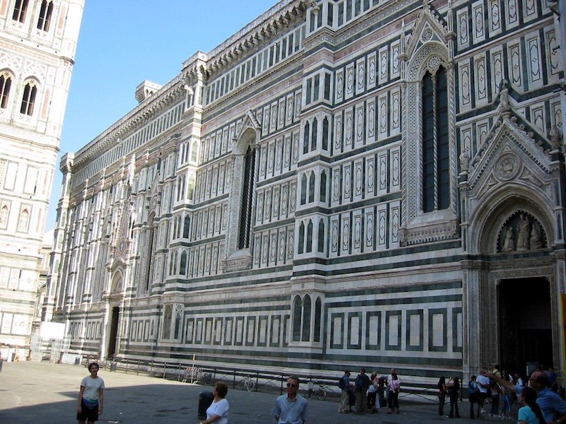 The southern facade of the Duomo